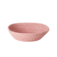 Soft Pink Round Raffia Basket By Rice DK